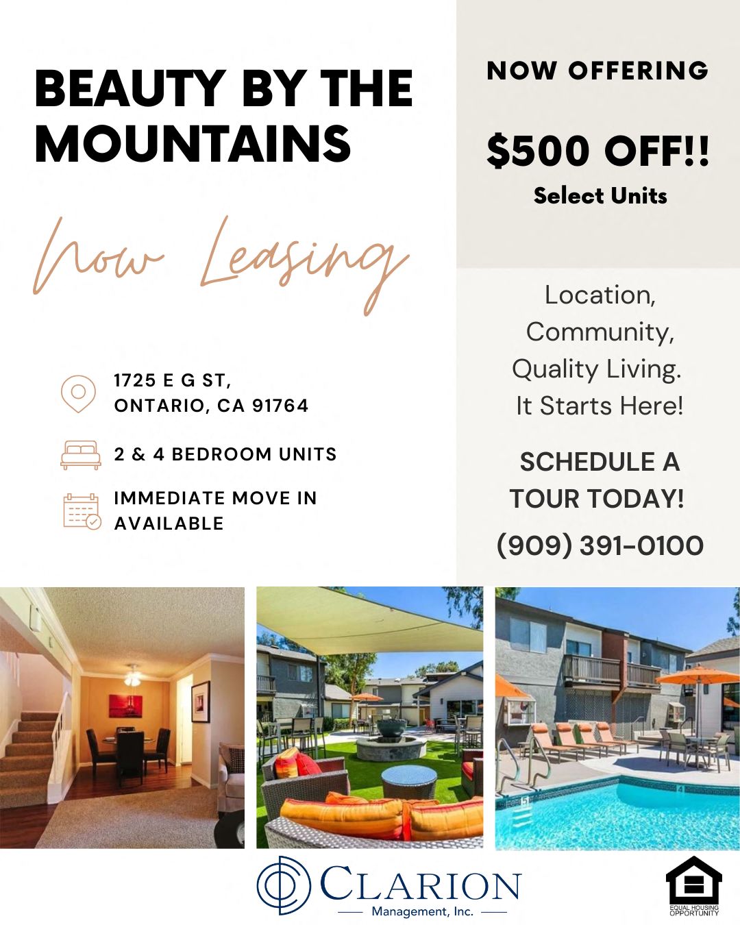 PetFriendly Apartments in Ontario, CA Encore Amenities